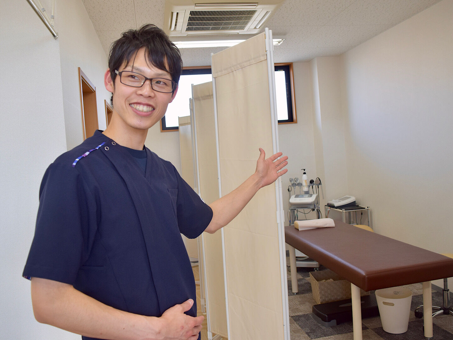 施術室に案内